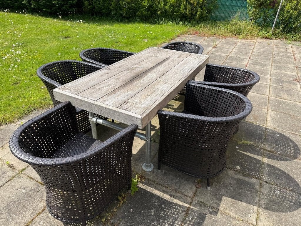 Buiten tafel, Ophalen, Gebruikt, Rechthoekig, Hout