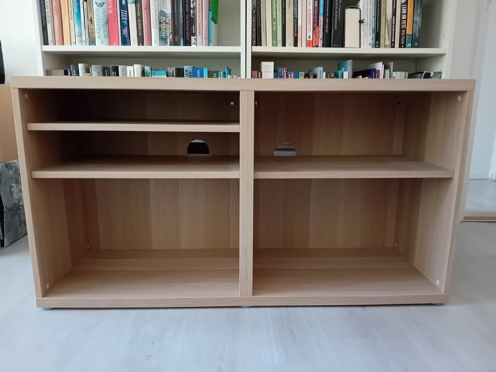 Tv-meubel / dressoir houtkleur, Ophalen, 100 tot 150 cm, Modern, Scandinavisch, Zo goed als nieuw