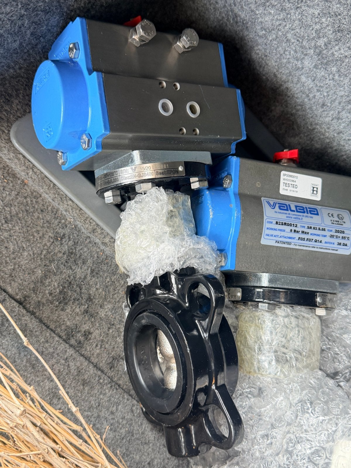 Valbia SR 63 S.05 Pneumatische Actuator met Industriële Klep, Ophalen of Verzenden
