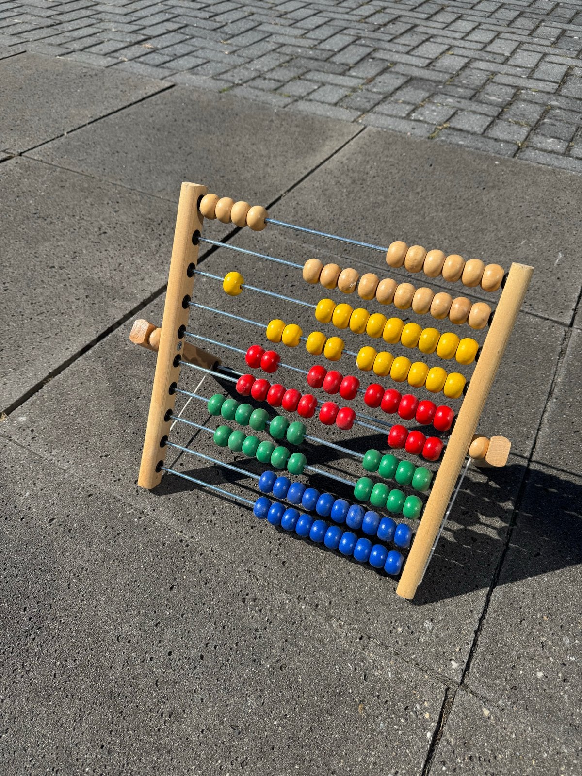 Houten Telraam met Kleurrijke Kralen - Educatief Speelgoed, Ophalen, Gebruikt, Rekenen