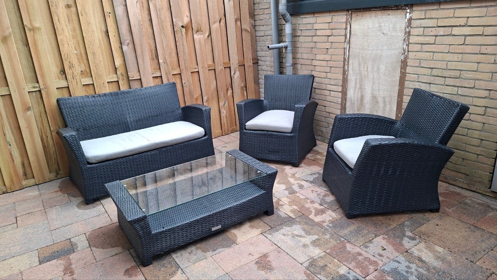 lounge setje, Ophalen, Gebruikt, Kunststof