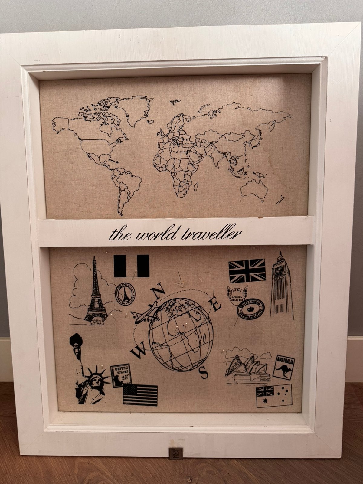 Witte houten wanddecoratie, Ophalen, Zo goed als nieuw