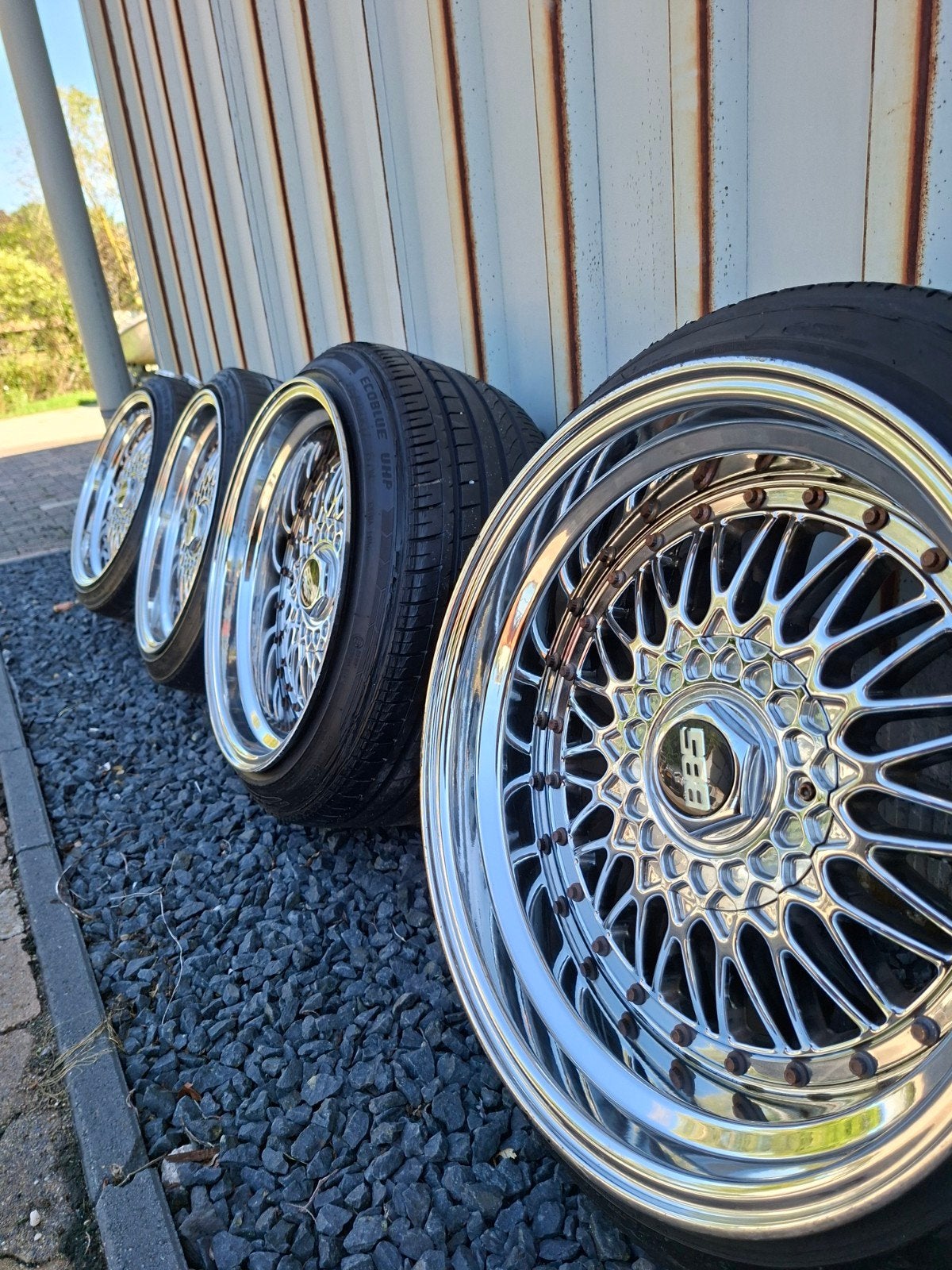 Zeer mooie super dikke Crome breedset BBS JR 9 velgen 17 inc, Auto-onderdelen, Ophalen, Gebruikt, Banden en Velgen, 17 inch