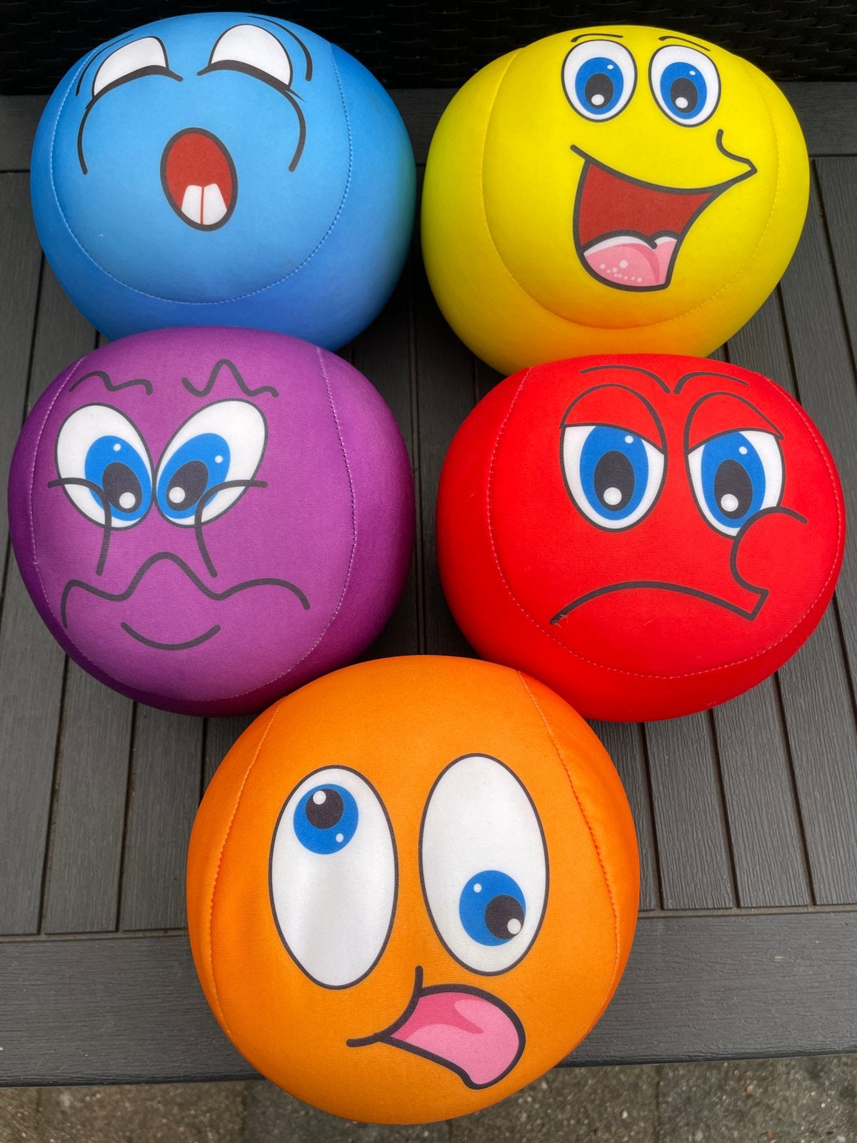 5 vrolijke emotie ballen coaching, Ophalen, Overige merken, Overige karakters, Overige typen