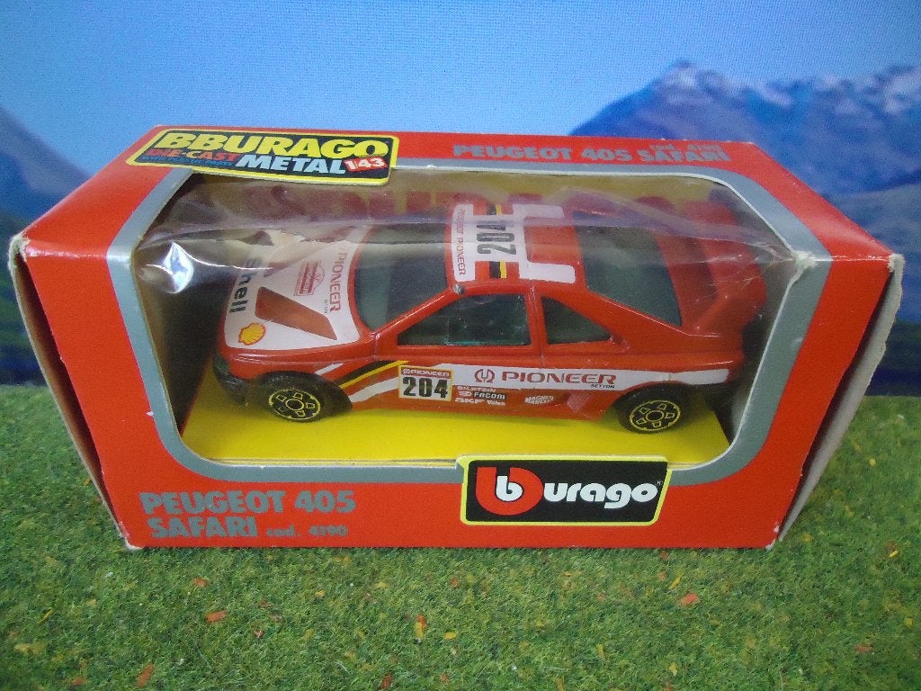 1:43 Peugeot 405 T16 Rally Raid - Bburago, Ophalen of Verzenden, Nieuw, Auto, Overige merken