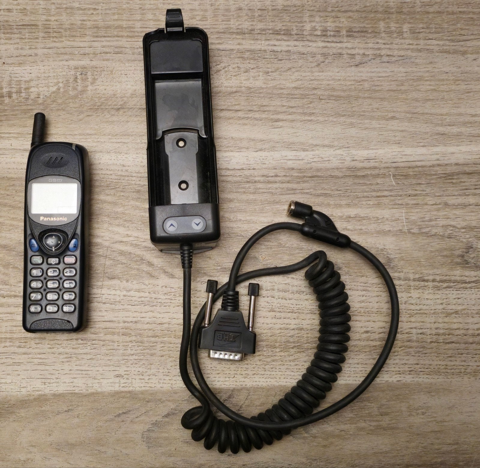 Zeldzame Vintage Panasonic Mobiele GSM Telefoon met Carkit., Ophalen of Verzenden