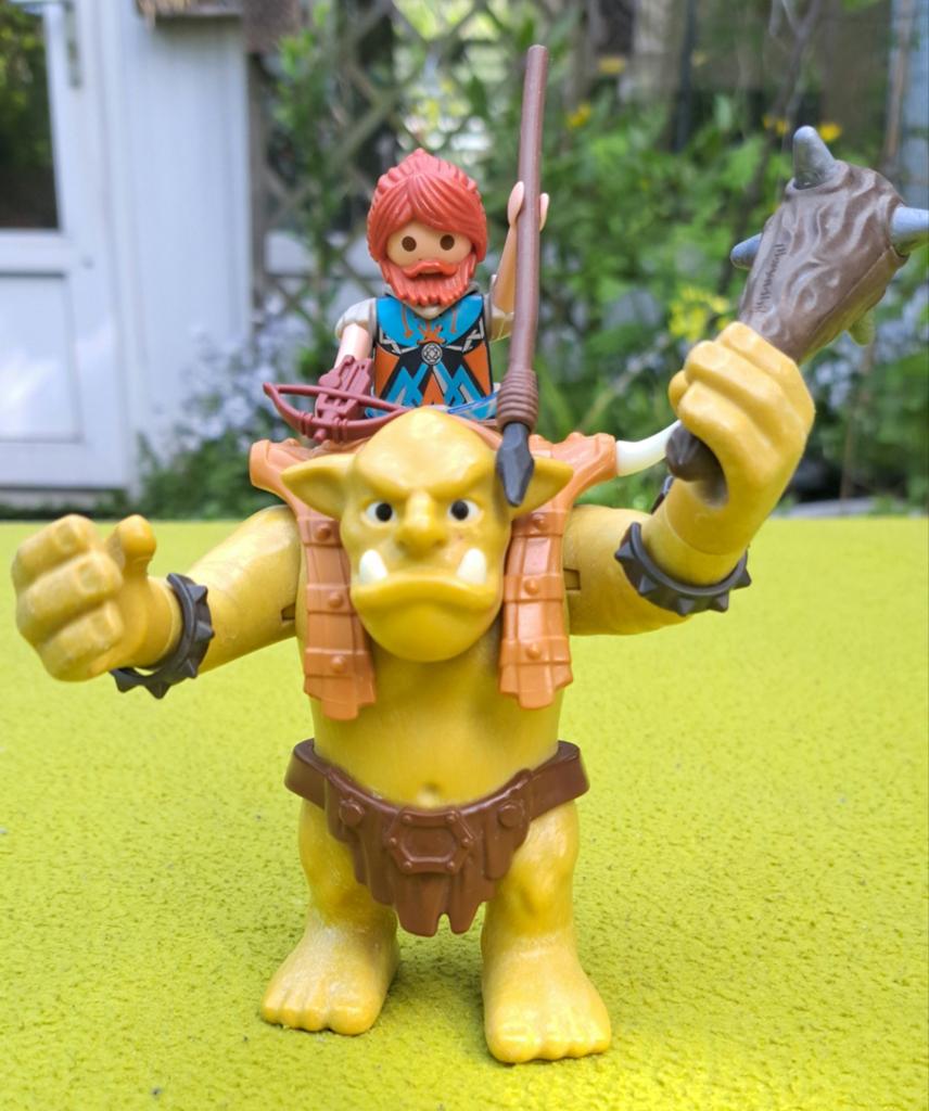 Playmobil set 9343: Troll met strijder en wapens, Ophalen of Verzenden, Gebruikt