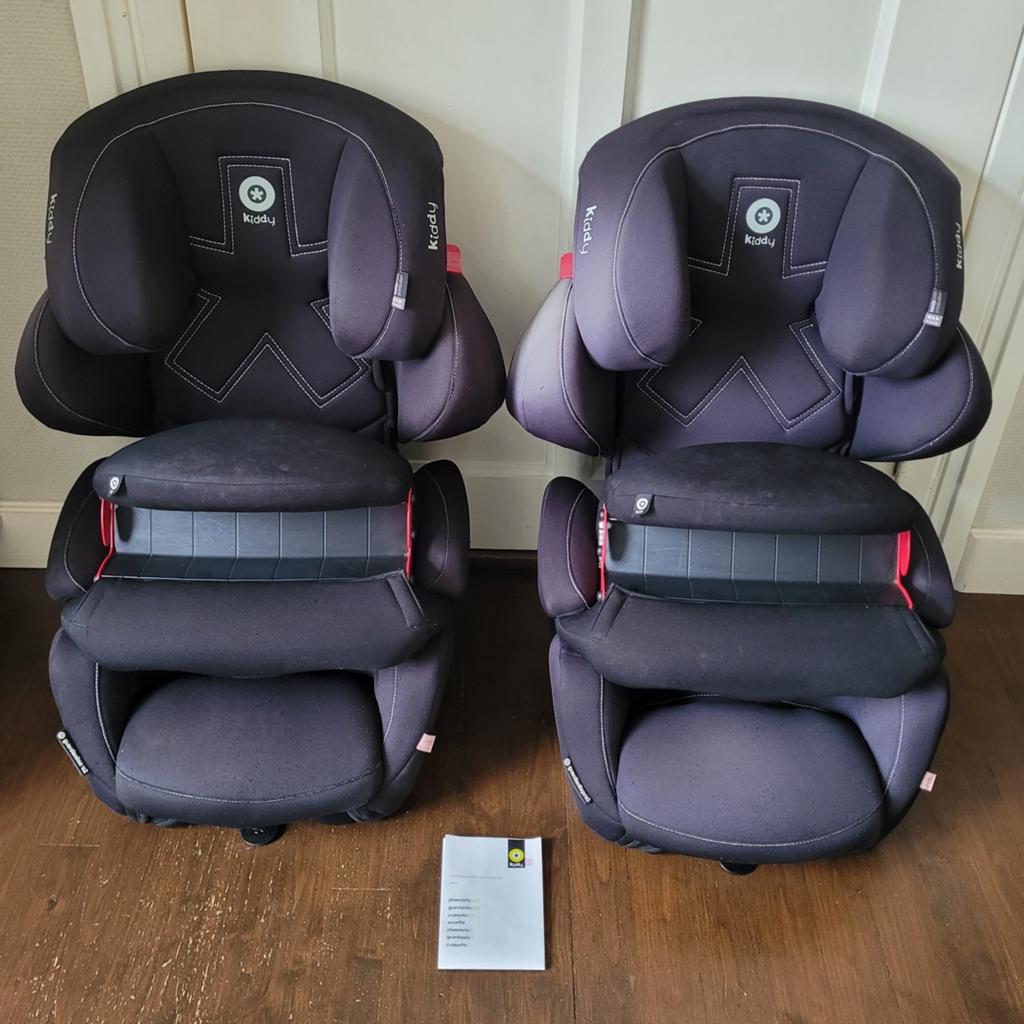 Kiddy Guardianfix Pro2 autostoel - 2 stuks, Autogordel of Isofix, Gebruikt, Zijbescherming, 9 t/m 36 kg