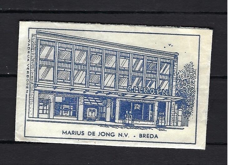 787 Breda MARIUS DE JONG nv, Ophalen of Verzenden, Nederland