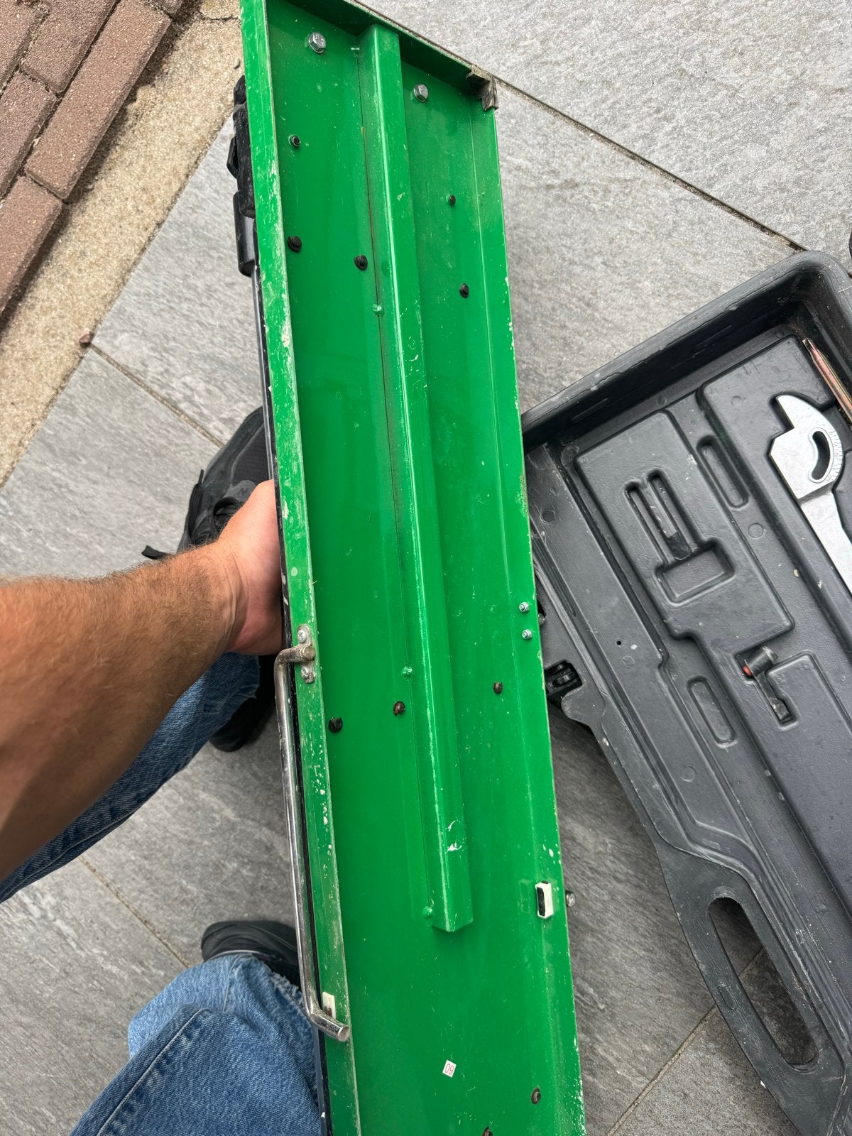 Tegelsnijder met koffer, Doe-het-zelf en Verbouw, Gereedschap | Handgereedschap, Ophalen of Verzenden, Gebruikt, Snijgereedschap
