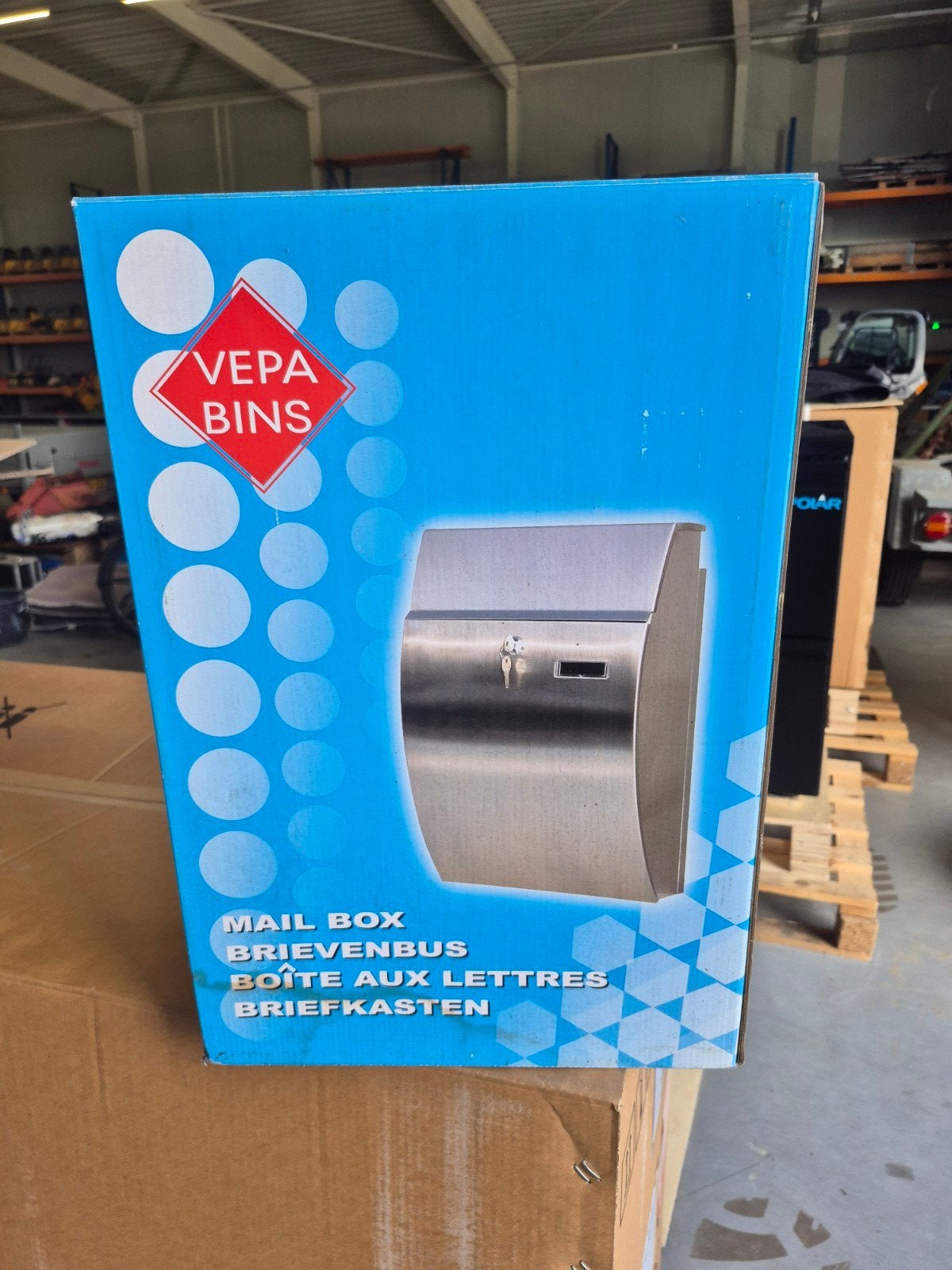 VEPA BINS RVS Brievenbus - Wandmodel - Nieuw in doos, Ophalen of Verzenden