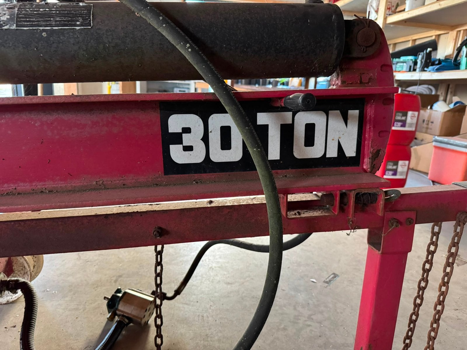 Houtkloof machine 30 TON inclusief blok LEES BESCHRIJVING, Ophalen, Gebruikt, ., Liggend
