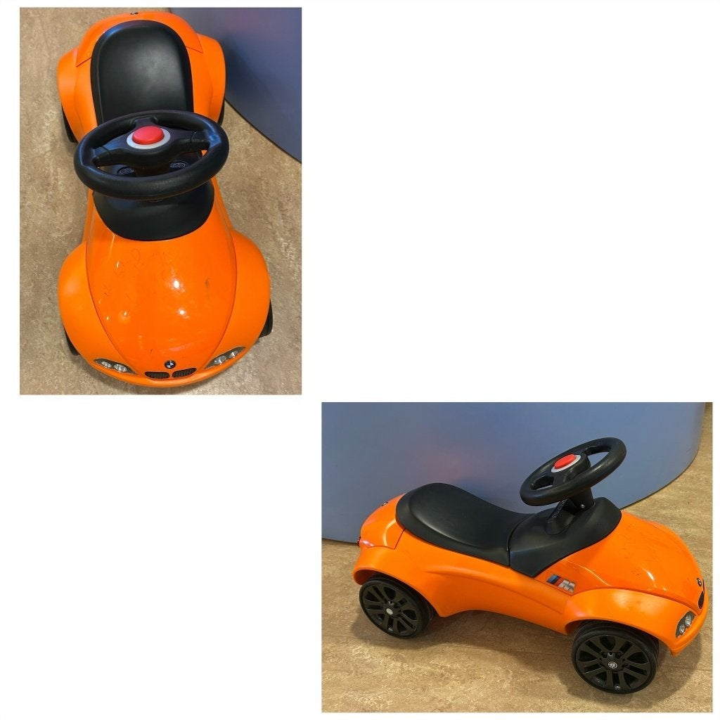 Oranje BMW loopauto – Kinderauto met stuur, Ophalen, Gebruikt, Loopvoertuig