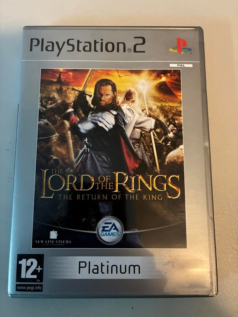 The Lord of the Rings: The Return of the King PS2 Platinum, Avontuur en Actie, Gebruikt, 2 spelers, Eén computer