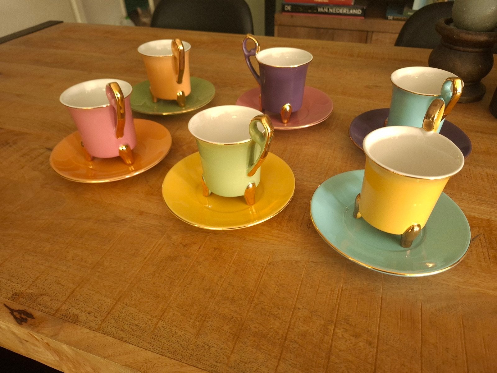 vintage koffie/thee servies Genevieve Lethu, Ophalen of Verzenden
