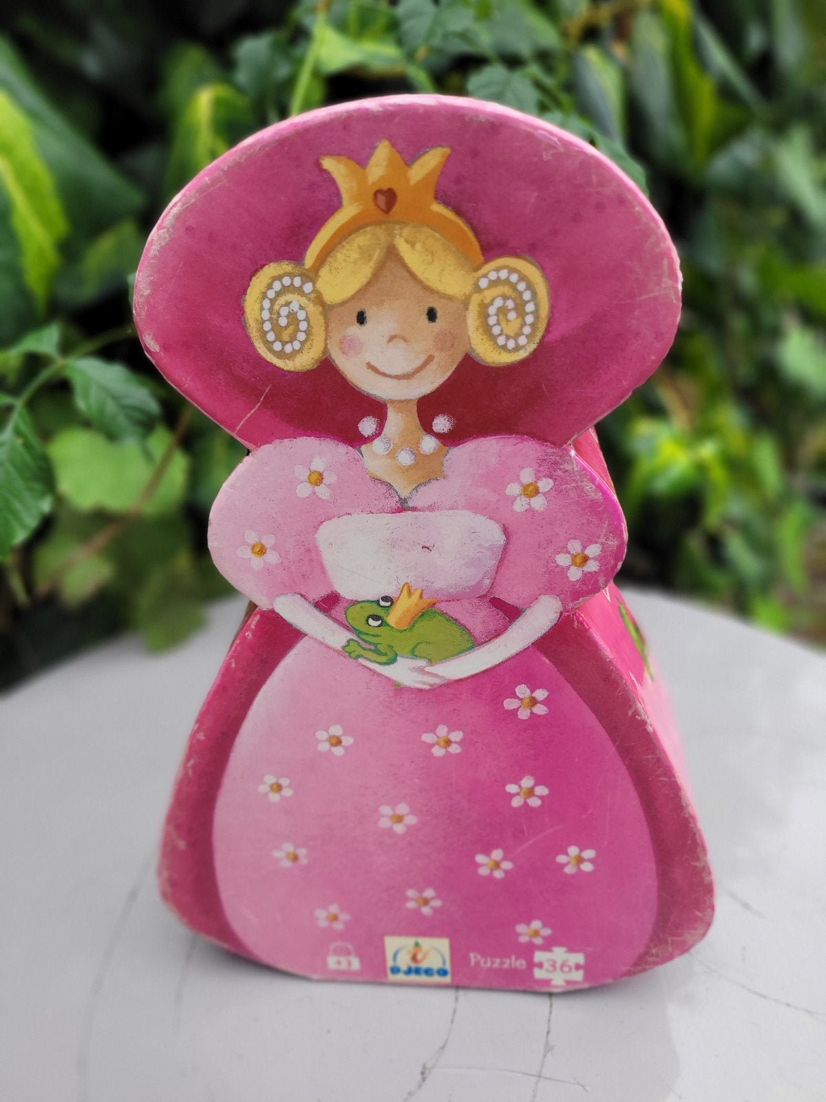 Djeco puzzel prinses en de kikker 36 stukjes, Ophalen of Verzenden, 10 tot 50 stukjes, Gebruikt, 4 tot 6 jaar