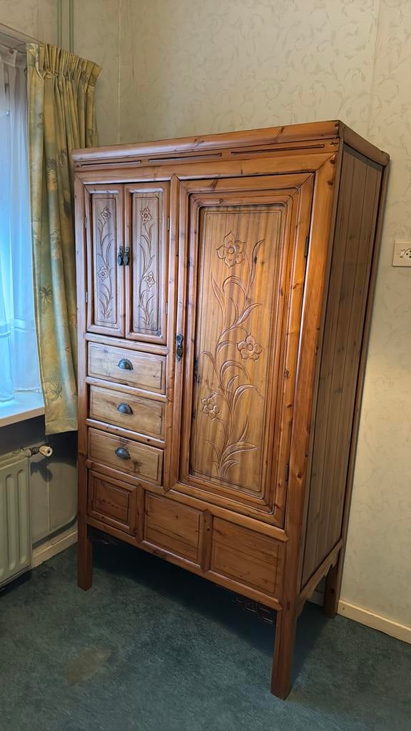 Unieke Chinese kast, halkast., Ophalen