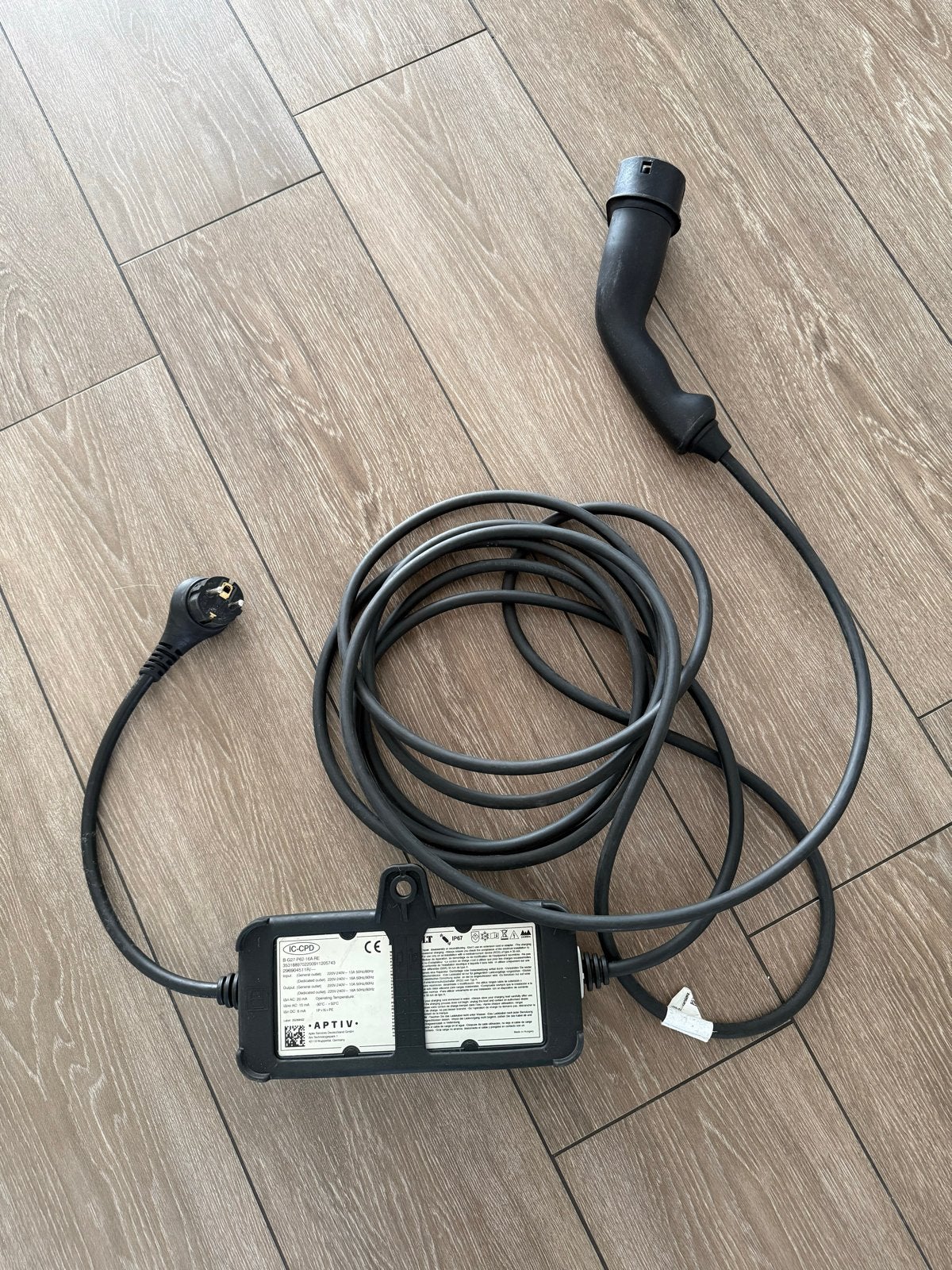 Aptiv Mobiele Laadkabel Type 2 (Mode 2) voor Elektrische Aut, Ophalen, Gebruikt, Laadkabel