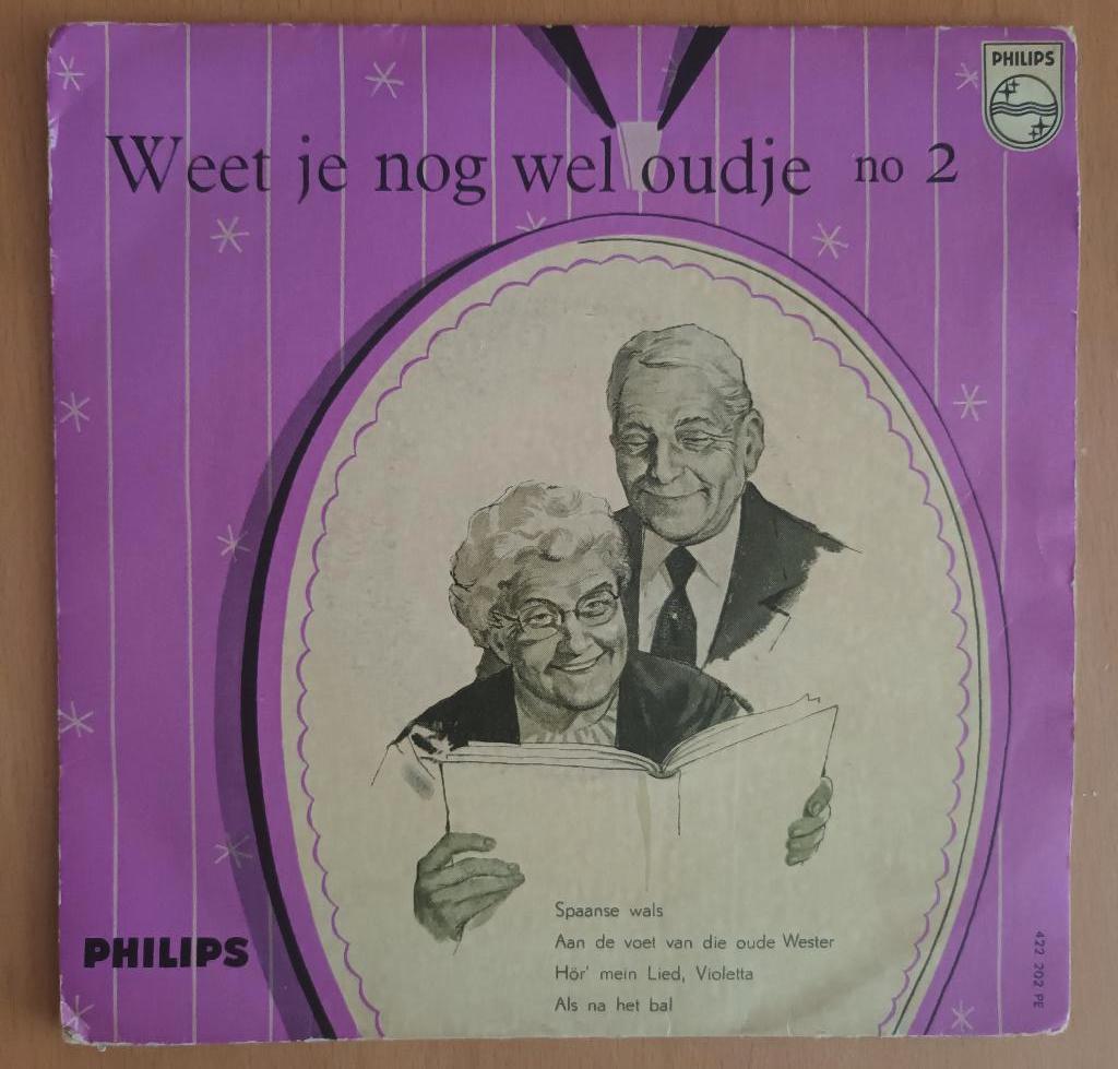 Weet Je Nog Wel Oudje No 2  (EP Philips 422 202), Ophalen of Verzenden, Zo goed als nieuw, Overige formaten, Levenslied of Smartlap