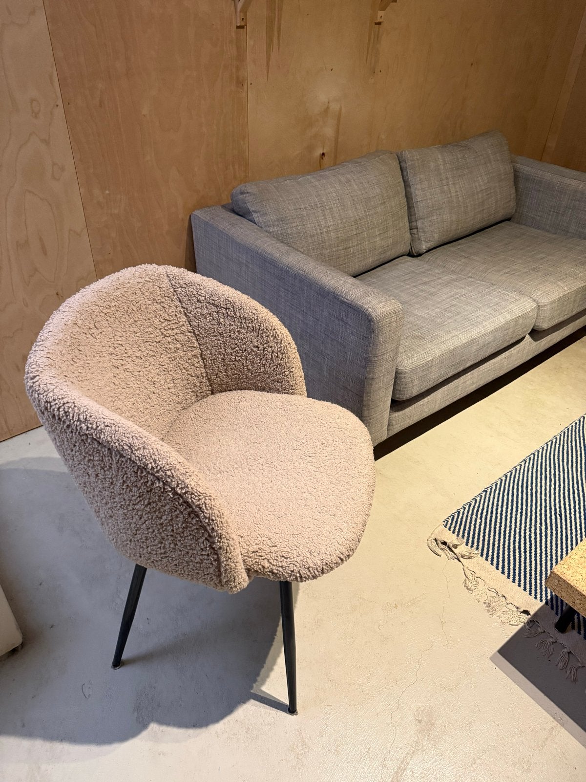 Stoeltje met teddy zitting in prima staat, Huis en Inrichting, Stoelen, Ophalen, Zo goed als nieuw, Eén, Stof