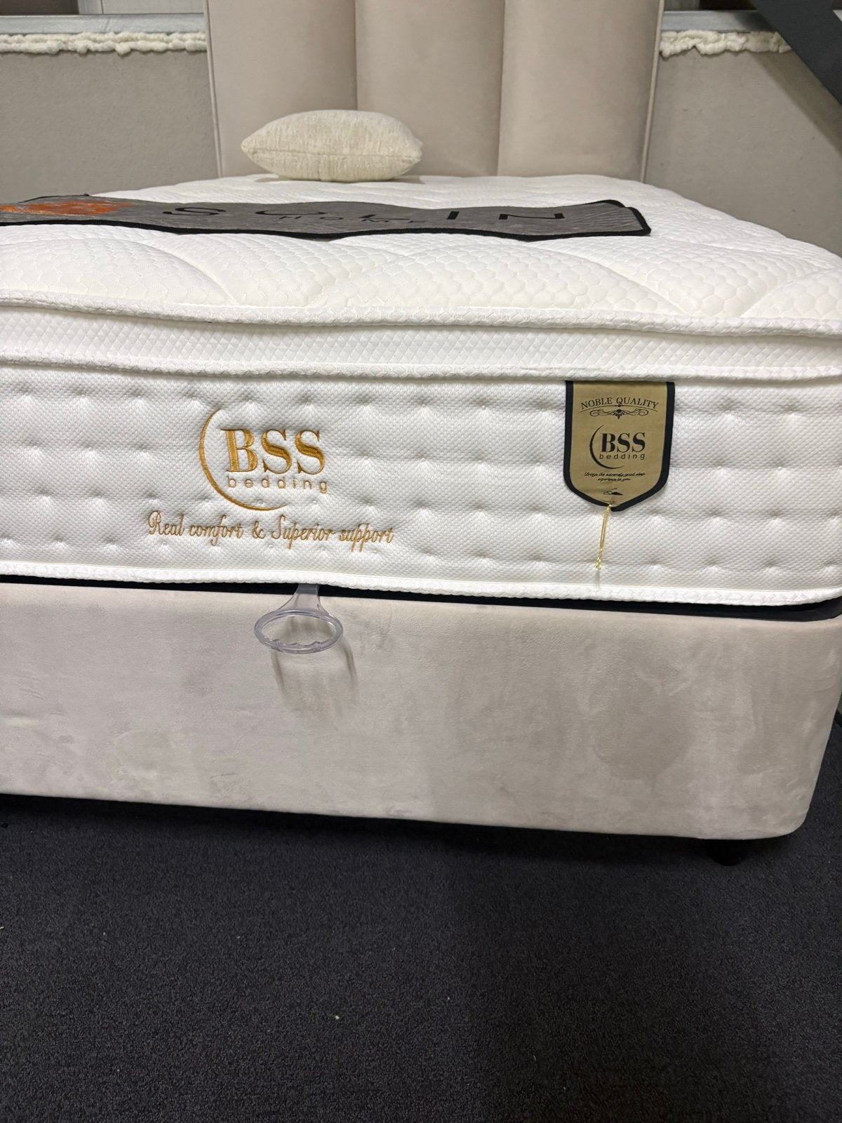 Boxspring met Emma Sleep of Sydney matras, 90 cm, Eenpersoons, Nieuw, Ophalen of Verzenden