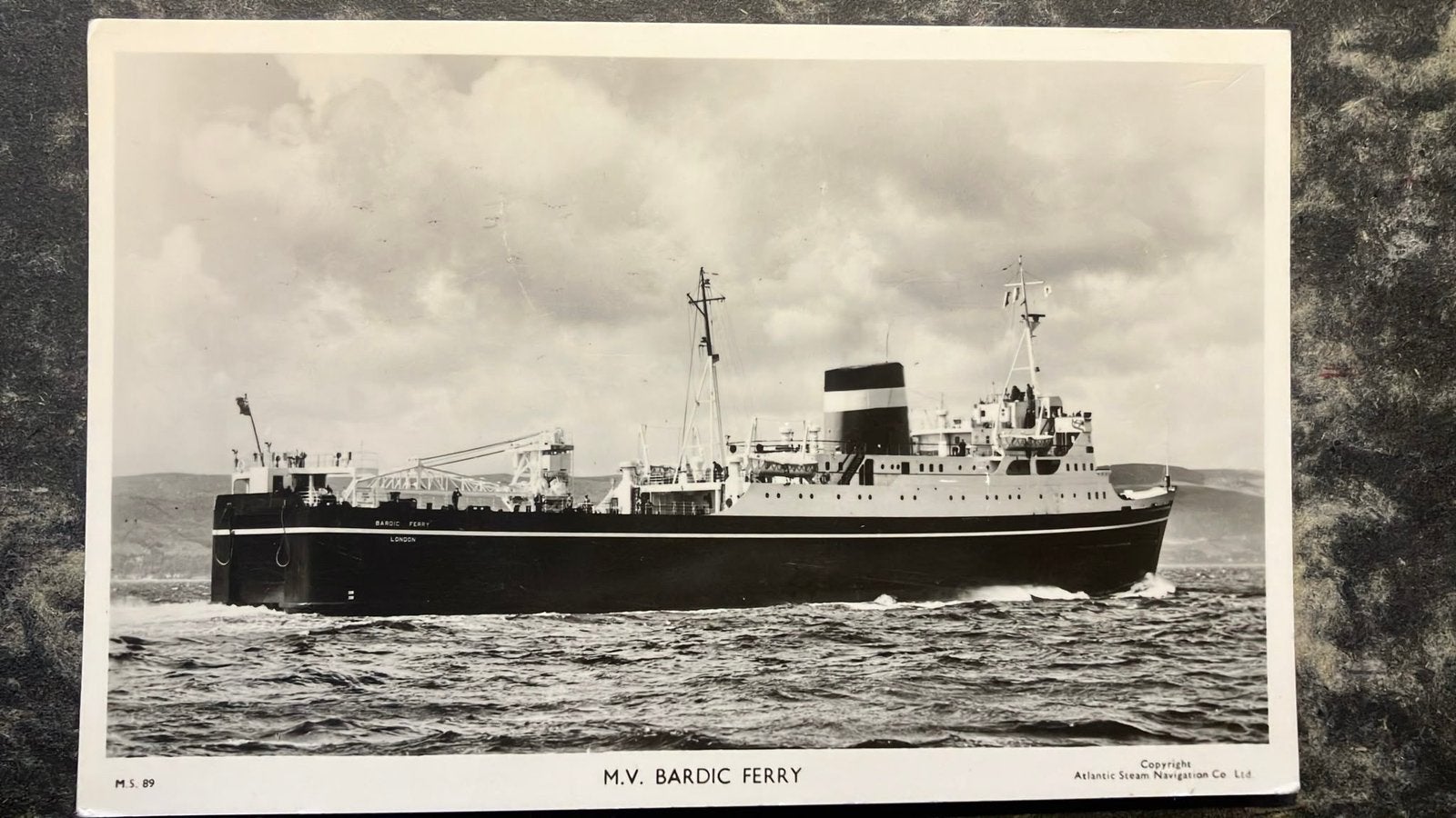 BARDIC FERRY - Atlantic Steam  Ierse zee Preston-Larne, Ophalen of Verzenden, Zo goed als nieuw, Kaart, Foto of Prent