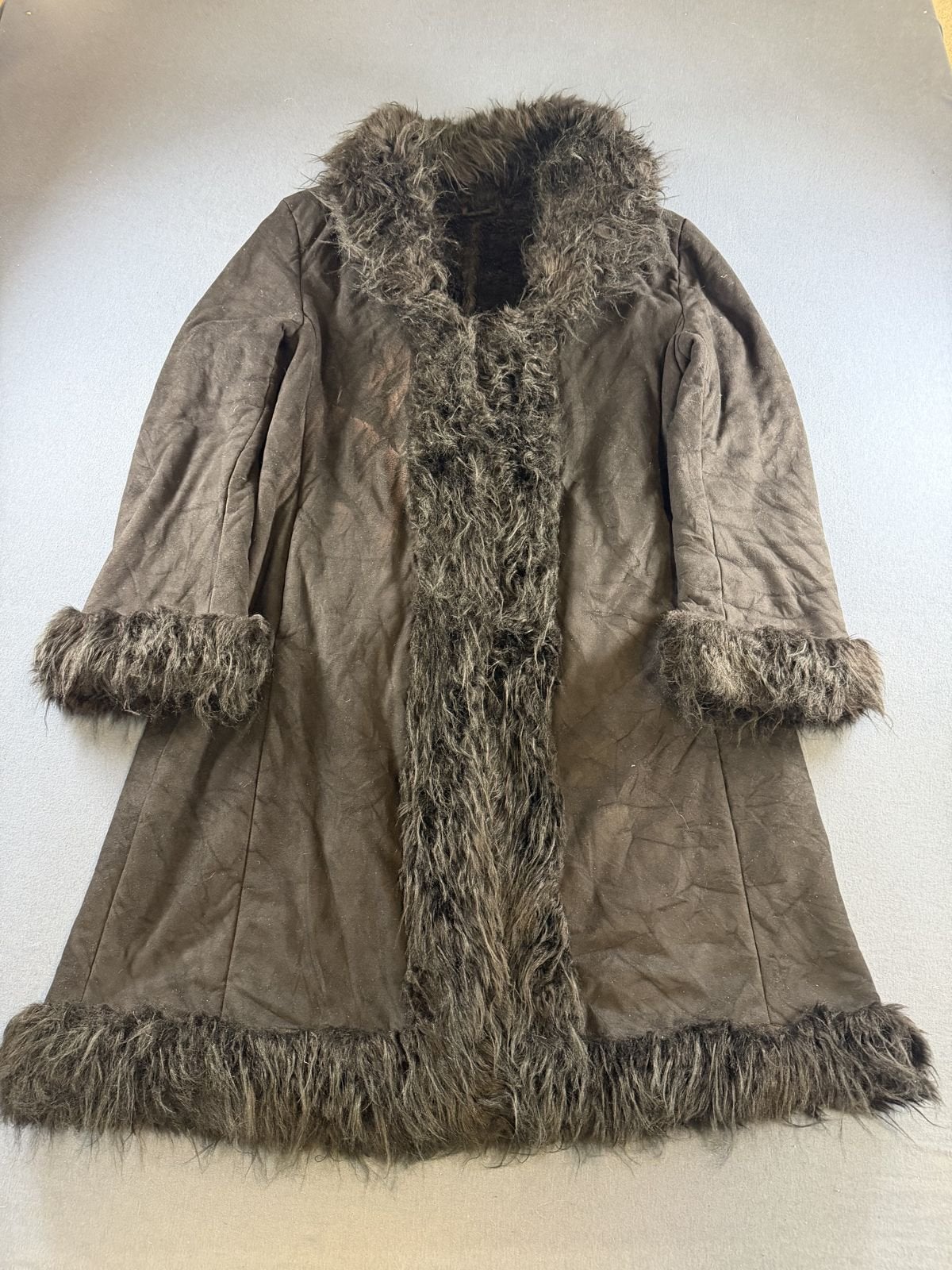 Vintage Dressing Afghaanse jas zwart dames maat M, Maat 38/40 (M), Bayline Vintage Trading, Verzenden, Zwart