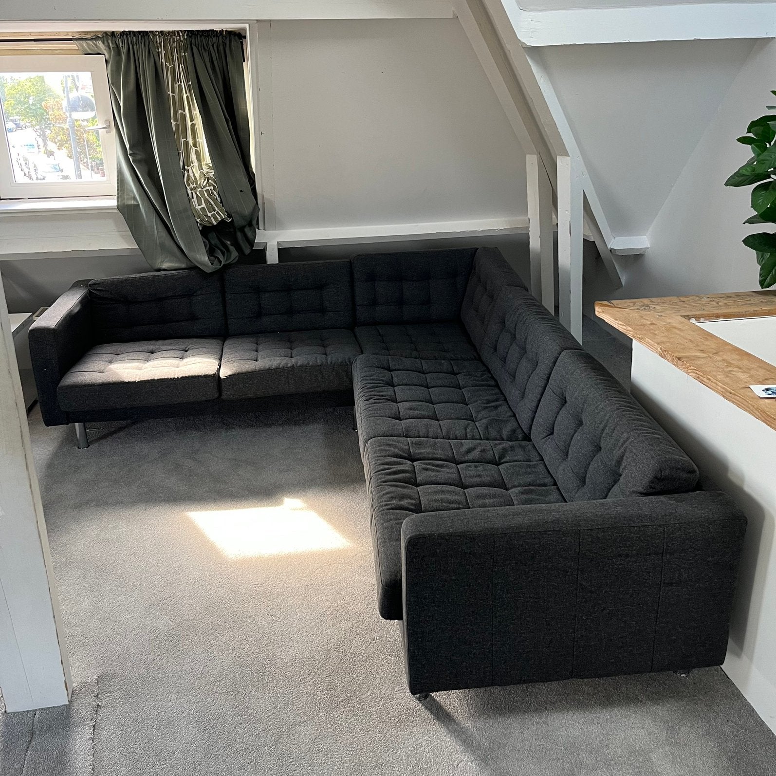 IKEA 5-zits hoekbank + voetenbank zoals nieuw!, Huis en Inrichting, Ophalen, Zo goed als nieuw, Vierpersoons of meer, Hoekbank