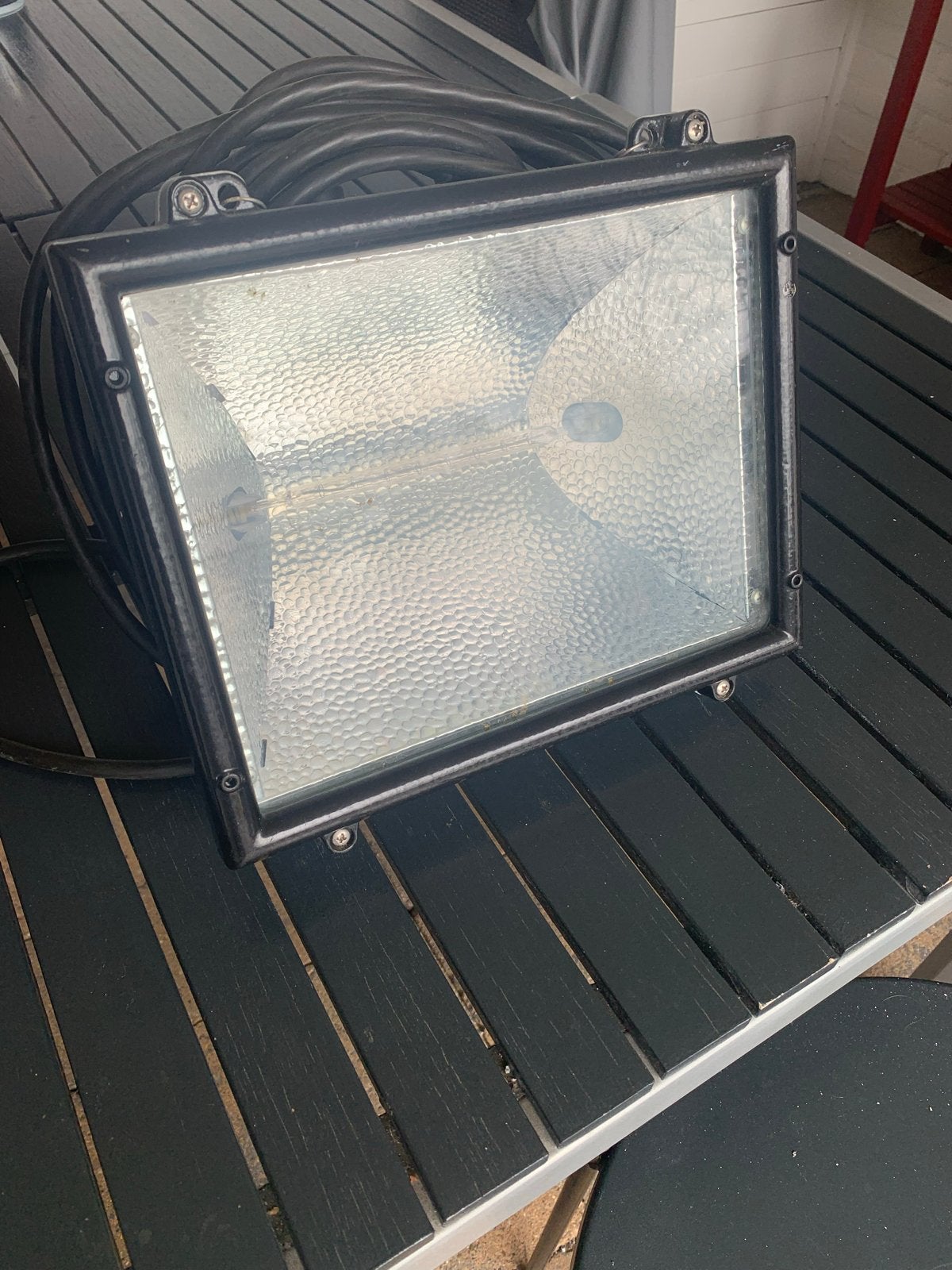 Cael Luce OKAY 1000W Bouwlamp / Schijnwerper IP55, Ophalen, Gebruikt, 500 watt of meer, Lamp met armatuur