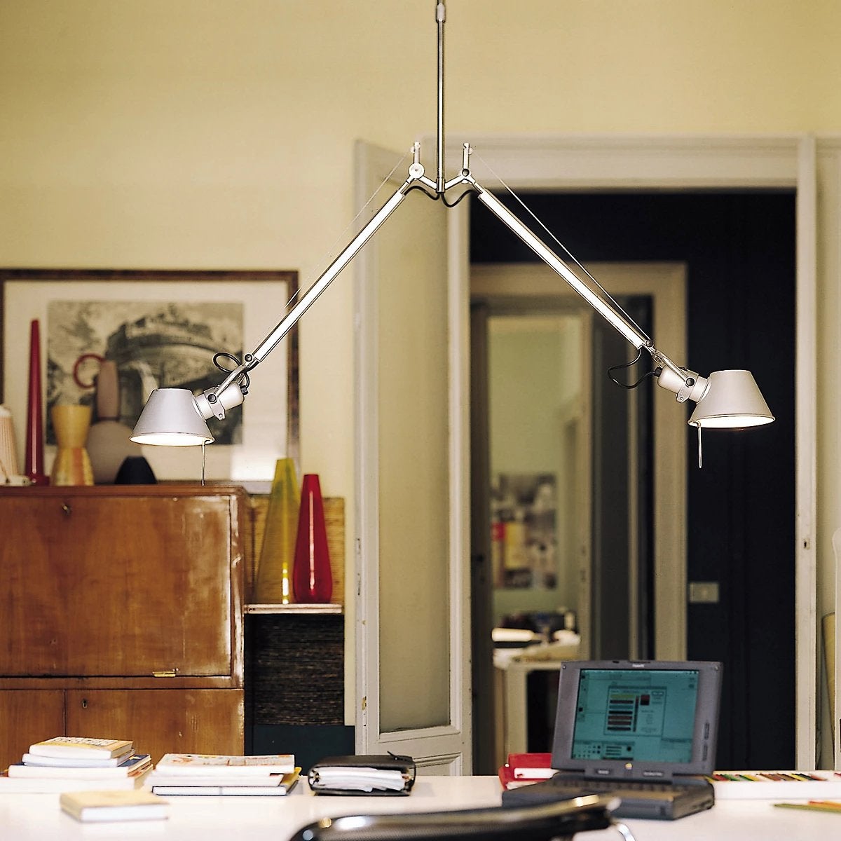 Artemide Tolomeo Sospensione Hanglamp, Ophalen, Zo goed als nieuw, Metaal