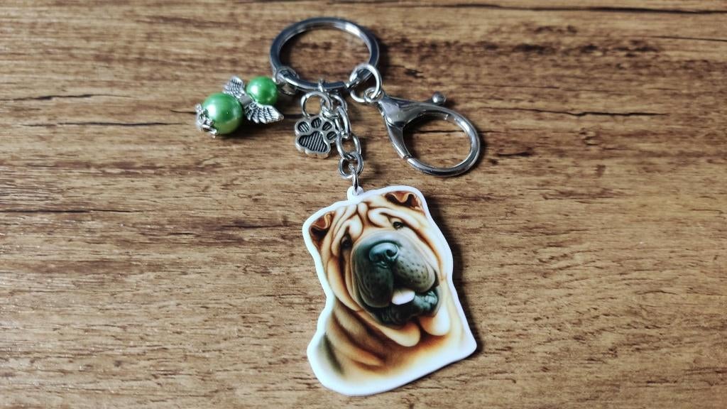 Tashanger Sleutelhanger Shar-pei groot met beschermengeltje, Verzenden, Nieuw, Dier of Natuur