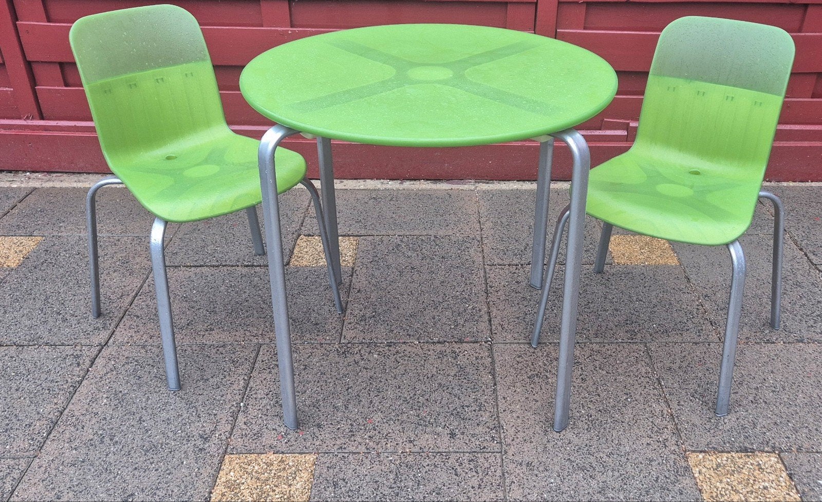 IKEA vintage ronde PS Rundt design eettafel set 2 stoelen, Ophalen, 100 tot 150 cm, Rond, 50 tot 100 cm