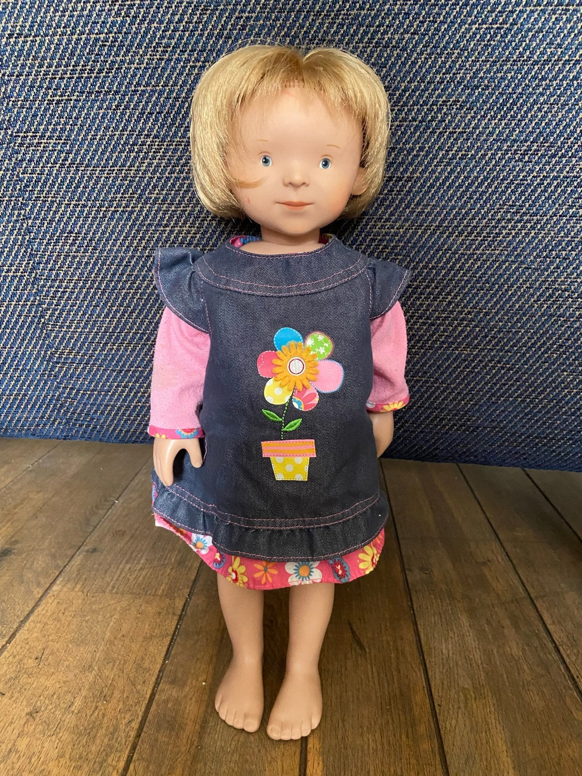 pop badpop met blond haar en bloemenjurk, Ophalen of Verzenden, Gebruikt, Overige typen