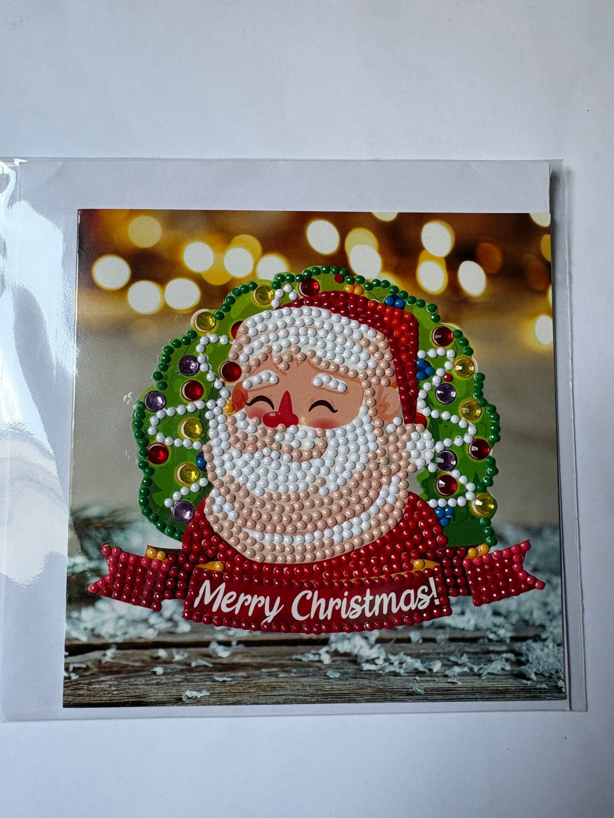 Diamond painting kerstkaart merry christmas, Ophalen of Verzenden, Zo goed als nieuw, Kerst