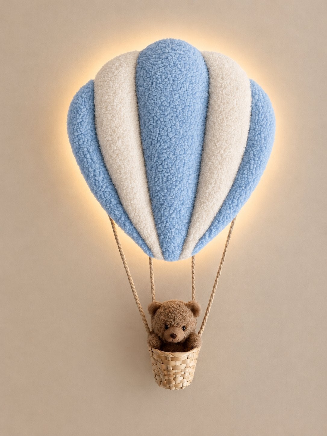 Dreamlight wandlamp luchtballon teddy baby blauw babykamer, Draadloos, Nieuw, Ophalen of Verzenden, Lamp