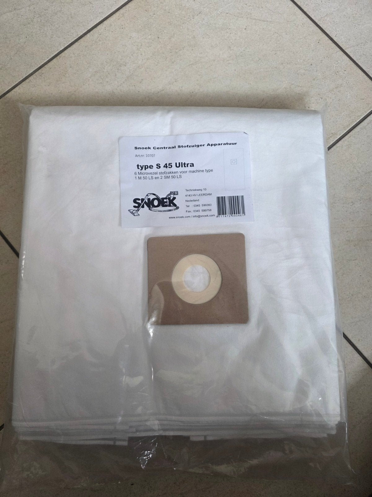 Snoek Centraal stofzuigersysteem zakken type S 45 Ultra, Stofzak, Overige typen, Nieuw, Ophalen of Verzenden