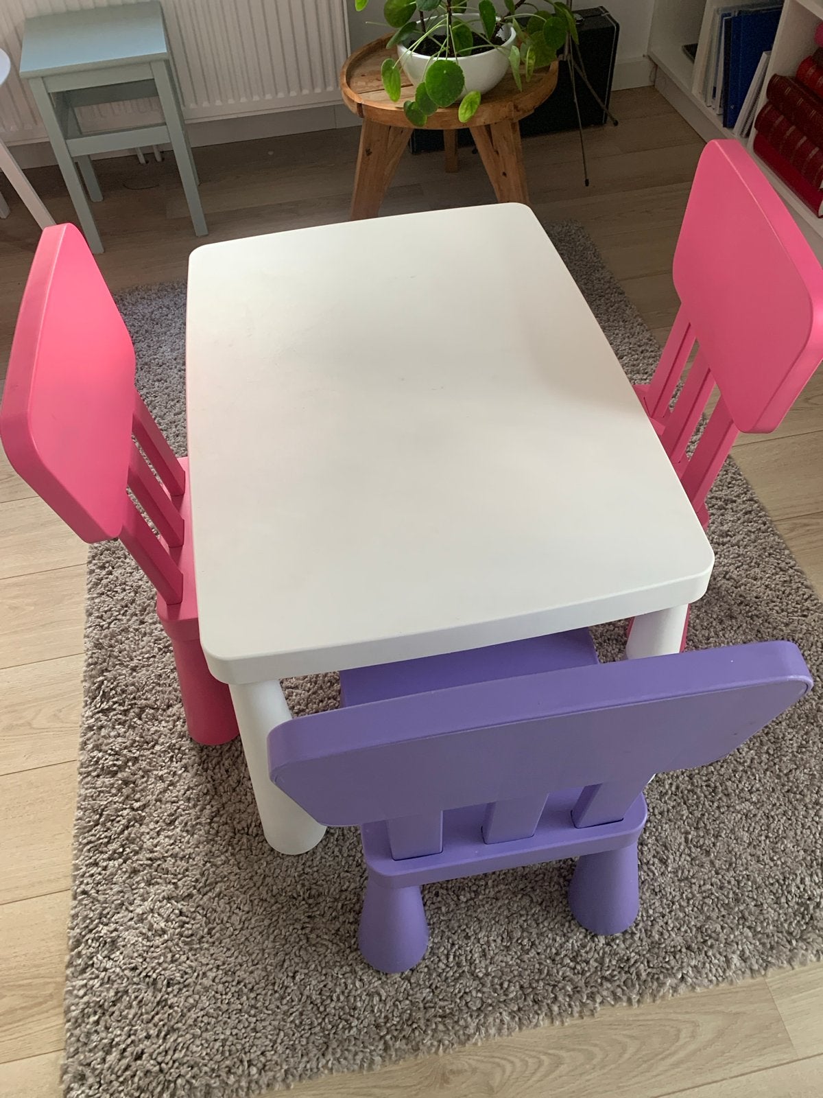 IKEA Mammut kindertafel met 3 stoeltjes, Ophalen, Gebruikt, Tafel(s) en Stoel(en)