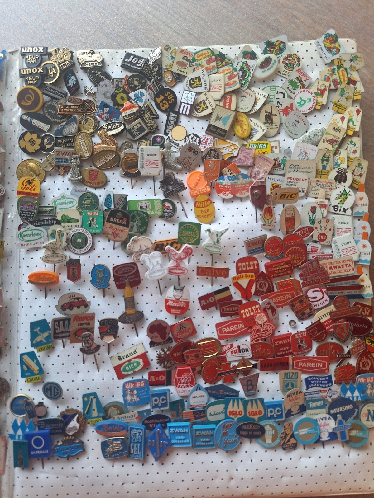 Grote verzameling vintage reclame speldjes/pins, Ophalen of Verzenden, Gebruikt