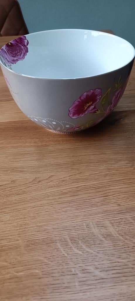 Pip Studio Saladeschaal met Bloemenprint, Ophalen, Porselein of Keramiek, Schaal, Rond