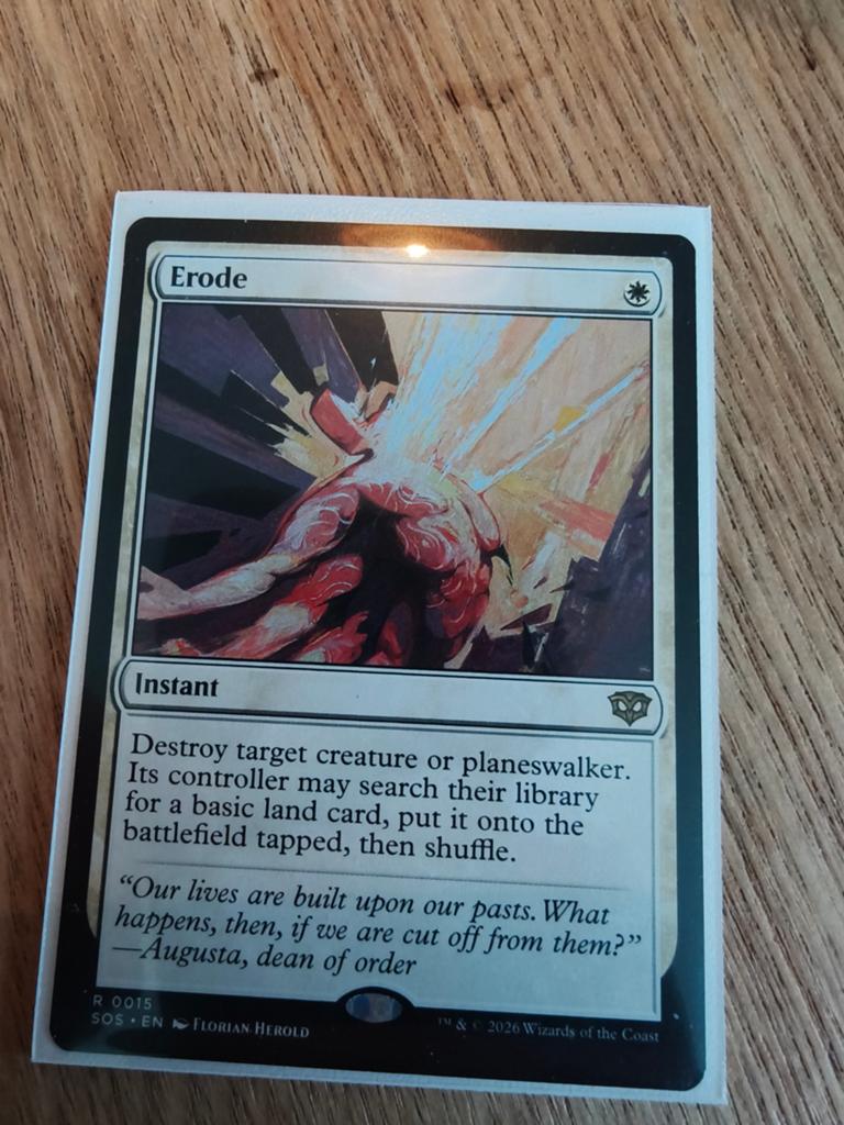 Magic The Gathering: Erode - Instant (SOS EN), Ophalen of Verzenden, Zo goed als nieuw, Losse kaart