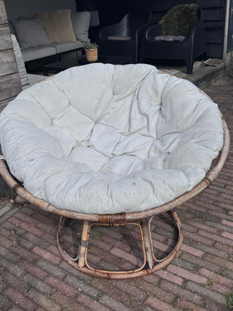 Papasan, Ophalen, Gebruikt, Wit, Eén