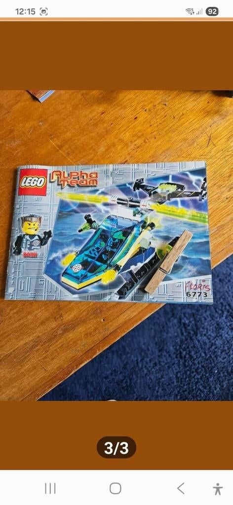 Lego nr.6773 Alpha Team helikopter., Ophalen of Verzenden, Gebruikt, Compleet, Lego