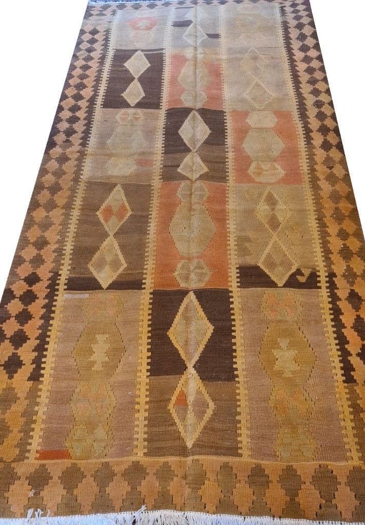 Antiek Kaukasisch kelim 339 x 135/Vloerkleed/Perzisch tapijt, Ophalen of Verzenden
