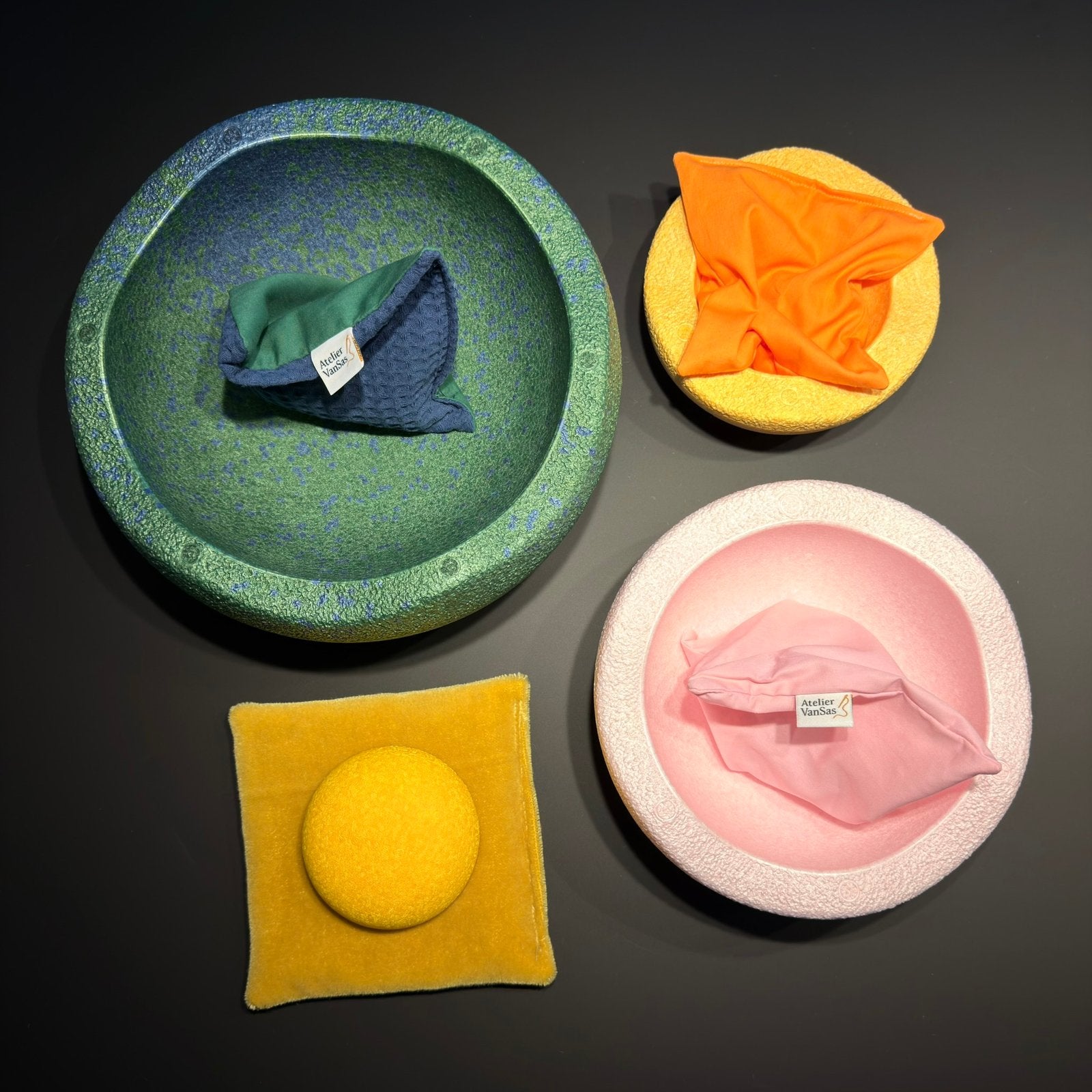 Pittenzakjes in de stapelstein waterlelie kleuren, Ophalen of Verzenden, Nieuw