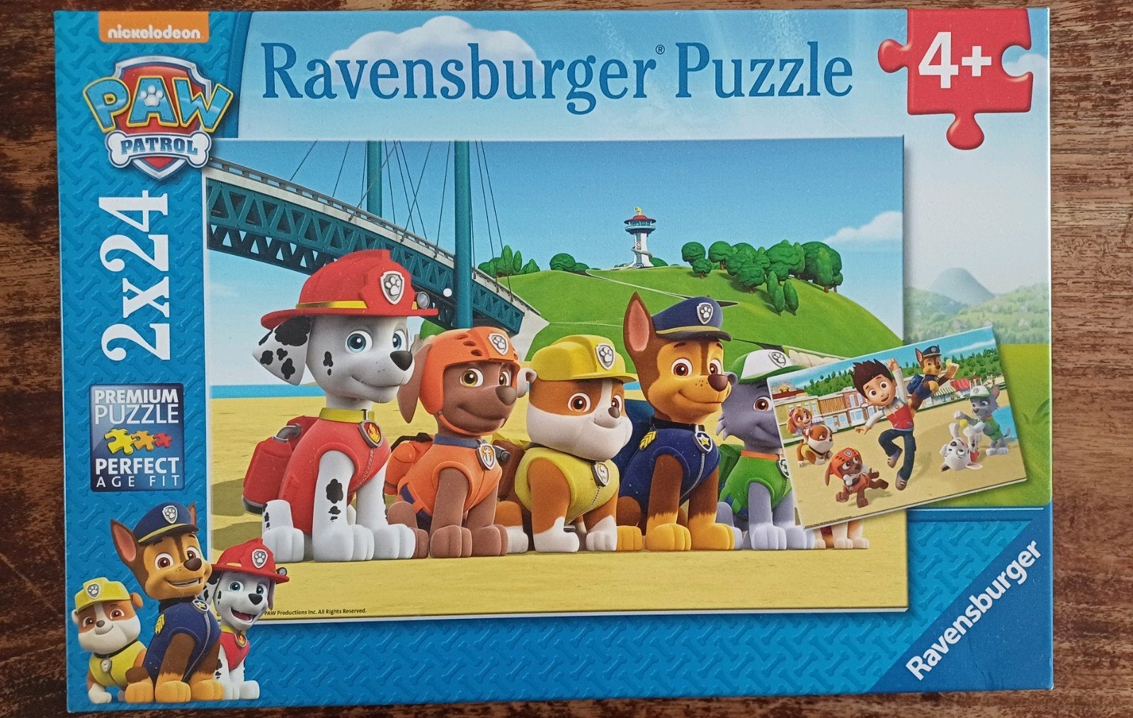 Paw Patrol puzzel, 2x24 stukjes, Ophalen of Verzenden, 10 tot 50 stukjes, Gebruikt