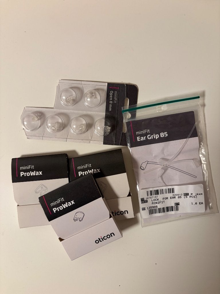 Oticon minifit prowax filters en Open dome 8 mm, Ophalen of Verzenden, Nieuw