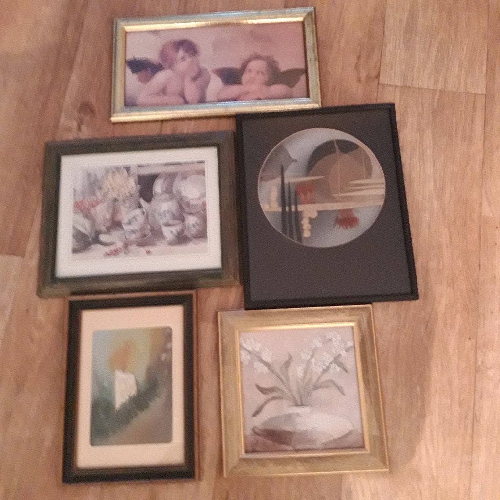 Lijst met Print  5 st, Huis en Inrichting, Ophalen of Verzenden, Nieuw, Overige materialen