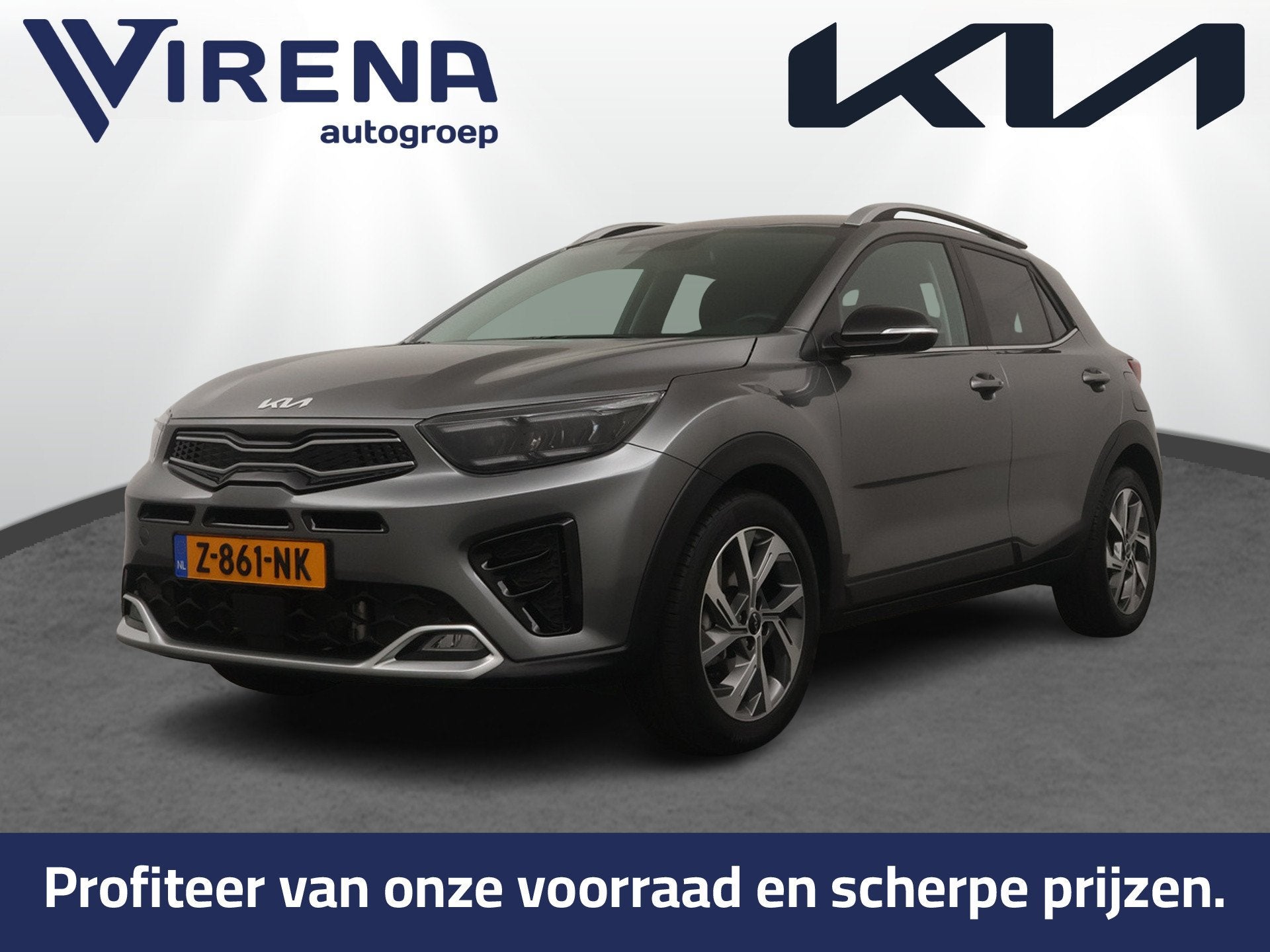 Kia Stonic 1.0 T-GDi MHEV GT-Line Stoel/-Stuurwielverwarming, Auto's, Voorwielaandrijving, Gebruikt, Met garantie (alle), Leder en Stof