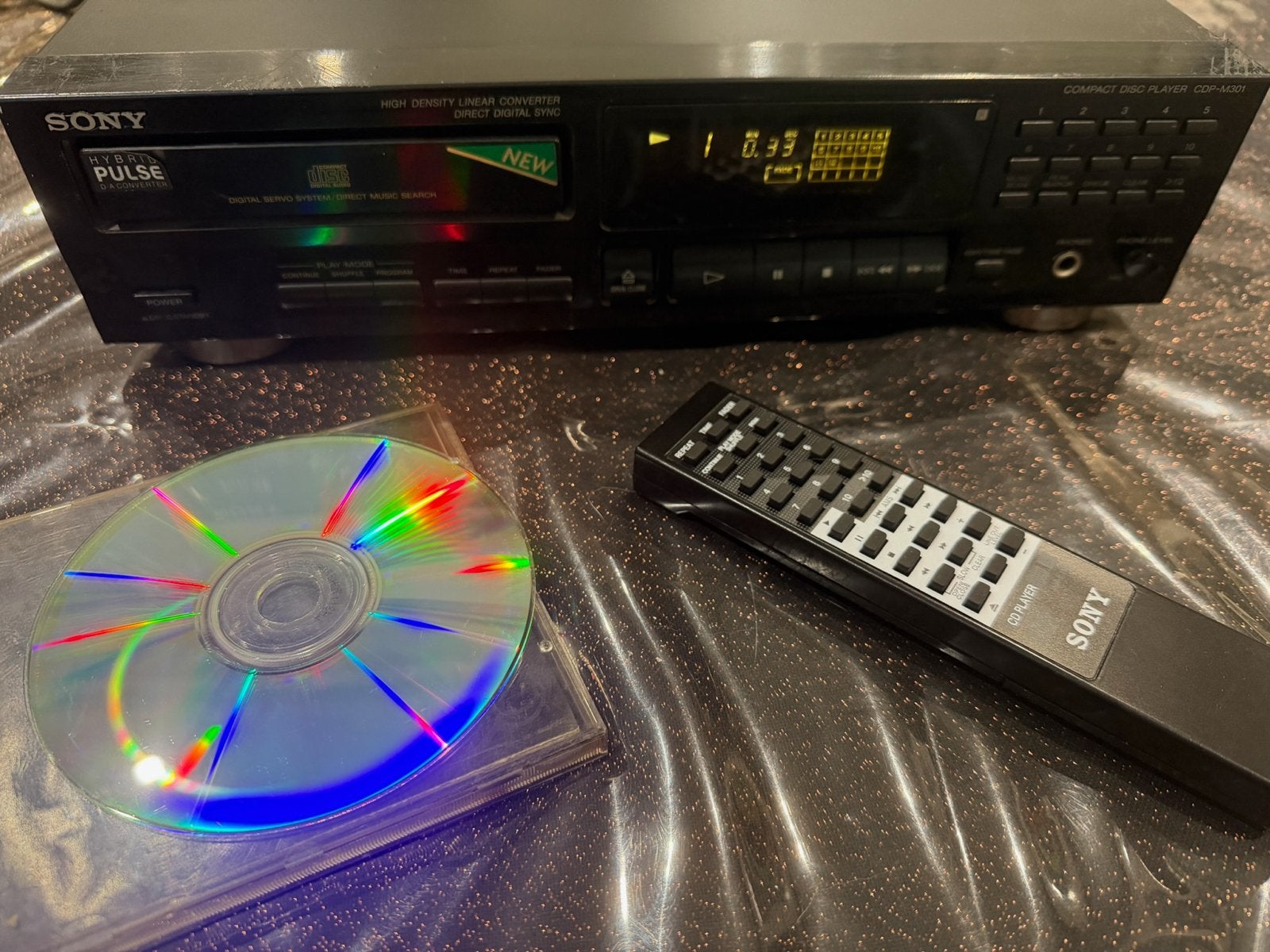 Sony CDP-M301 Compact Disc CD  Speler met afstandsbediening, Audio, Tv en Foto, Cd-spelers, Ophalen of Verzenden, Gebruikt, Sony