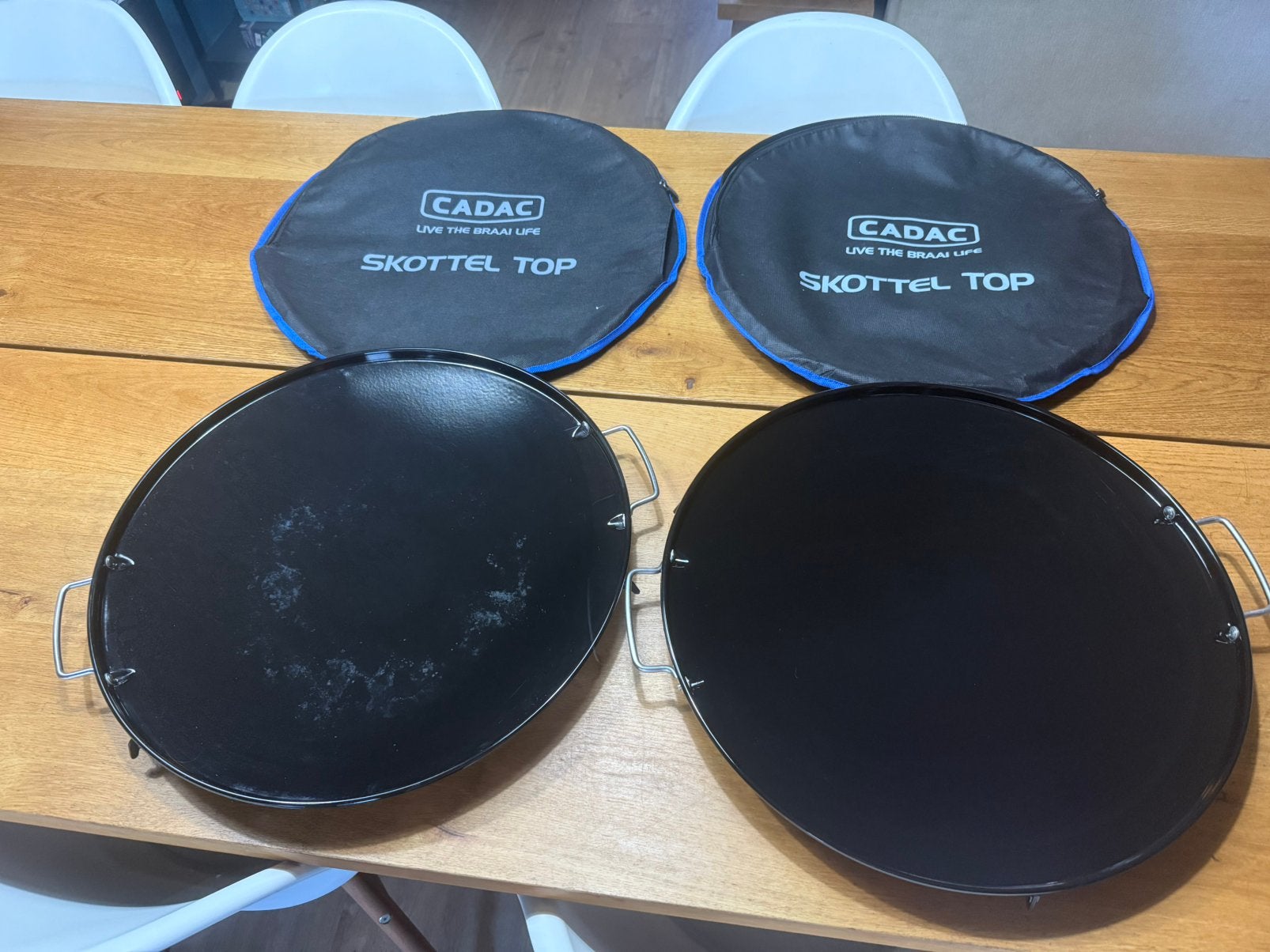 2 keer skottel top 50 cm skottel braai, Ophalen of Verzenden, Zo goed als nieuw